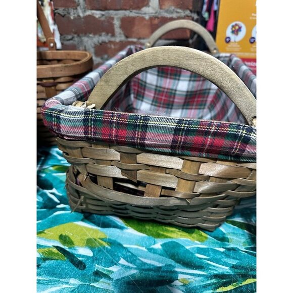 Lot of 9 Wooden / Wicker decorative baskets - Picture 12 of 12